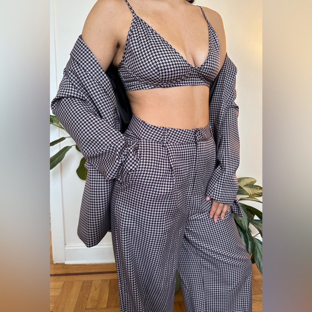 Jacket bra and pants set